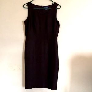 Ann Taylor 100% silk brown sheath dress